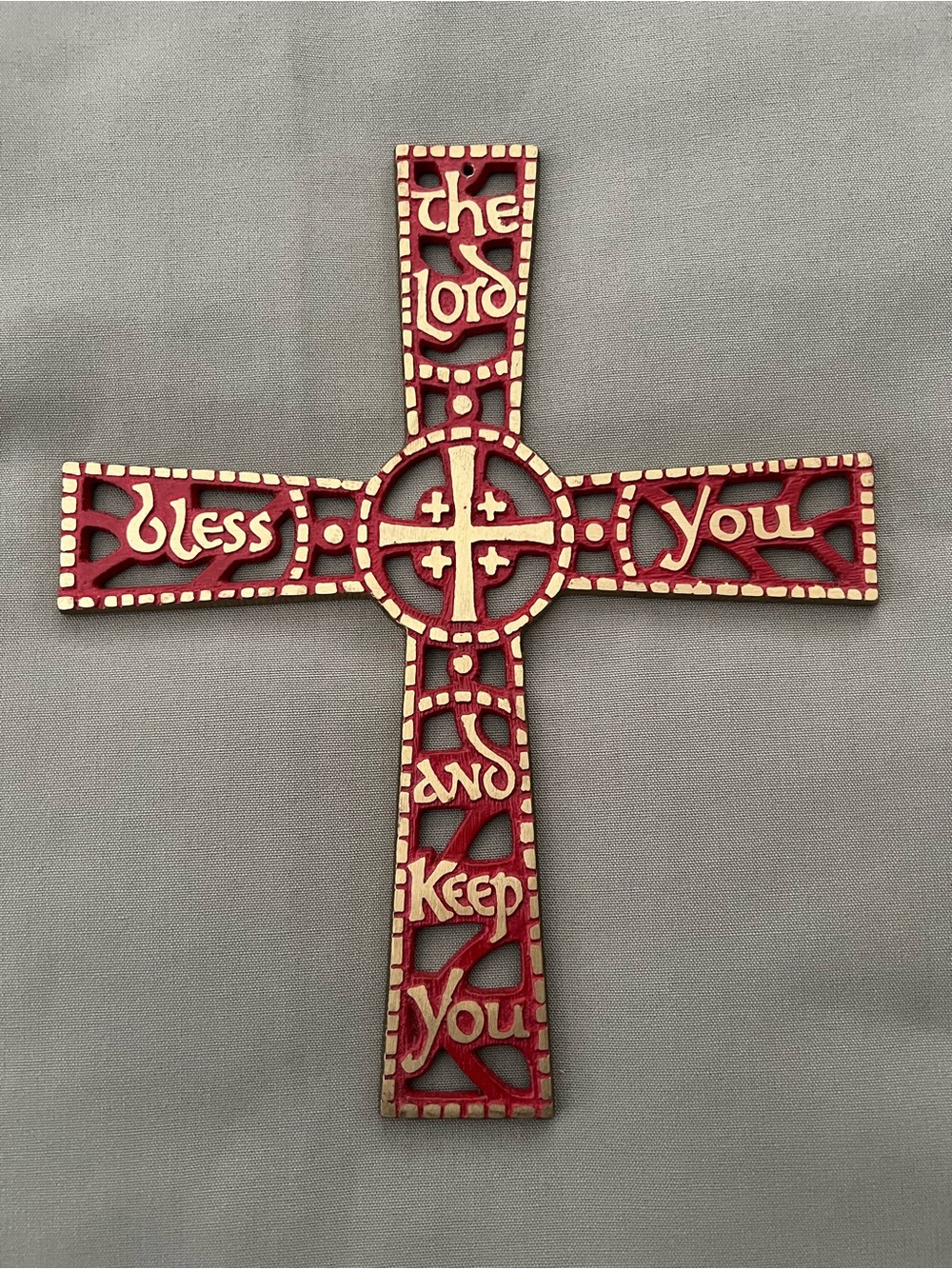 Terra Sancta Guild Metal Red Enamel Religious Decorative Wall Cross